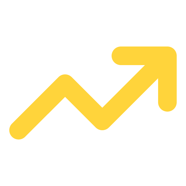 Home arrow trend up solid